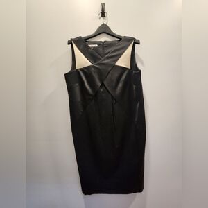 US size 12 silk blend black cocktail dress